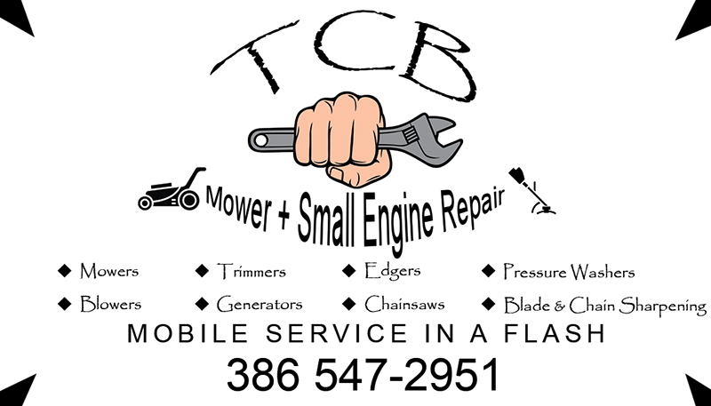 TCB Mower Repair LLC Business Card Ad